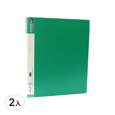 珠友文化 a4 pp 小4孔夾 A4文件收納整理 辦公室、學校、家庭適用, 2入, 綠色