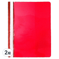 HFPWP 超聯捷 環保無毒 2孔全透明文件夾 台灣製 A4 10本, LW320-RD, 2組