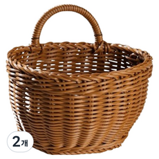 Market Pio 居家多用途壁掛式仿藤編籃, 2個, 類型3