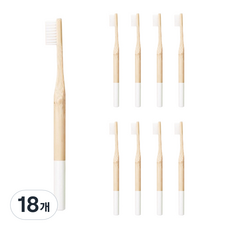 Trade Me溫和竹子牙刷 彩色毛 白色, 18個, 1件