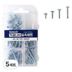 코텍스 실속간편 철판용 직결나사 세트, 5세트