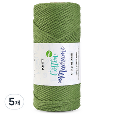 니뜨 뉴 코튼 마크라메 뜨개실 150g, 5개, 24포레스트