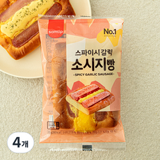 삼립 스파이시 갈릭 소시지빵, 85g, 4개, 1개입