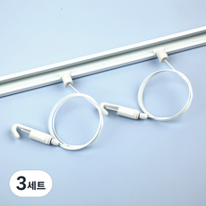 스마트 멀티 레일걸이 + 액자걸이 세트, 3세트, 화이트