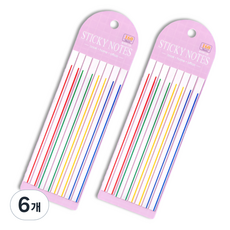 Hobbyspace 長款薄型旗幟線條索引貼紙 160張組, 6個