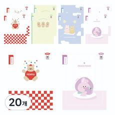 PENPIA 1000 小學5格書寫裝訂筆記本, 20個, 隨機出貨