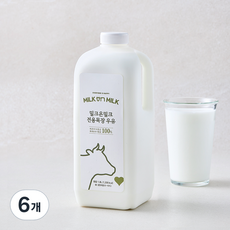 밀크온밀크 전용목장우유, 6개, 1.8L