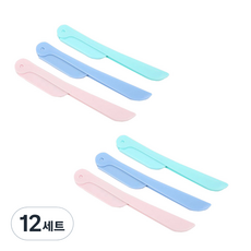 리빙듀오 섬세한 접이식 눈썹칼 3종 세트, 3 COLOR, 12개