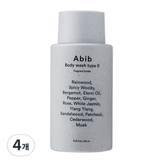 아비브 바디 워시 타입R 프라그란트 보틀, 300ml, 4개