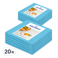 灑水芽玻璃盤感應抹布藍色, 20個
