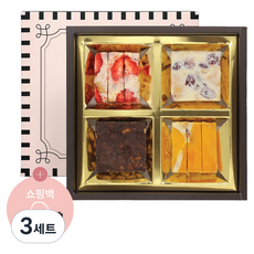 몽샹82 쫀득쿠키 시그니처 4종 선물세트 + 쇼핑백, 3세트