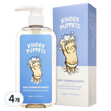 Kinder Puppets 嬰兒洗髮沐浴二合一, 300ml, 4個
