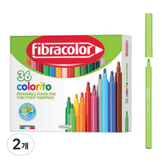 에타펠트 파인씬 포인트 파이버 워셔블 마카펜, 36색, 2개