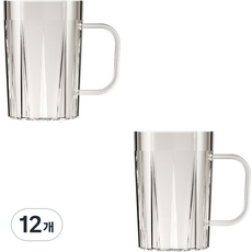 THE ZAKKA 簡約壓克力透明浴室漱口杯 FREE, 12個, 灰色