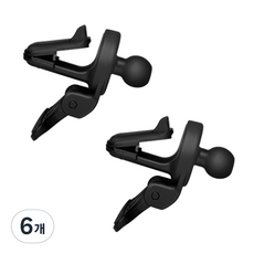 redbean 夾式支撐型出風口手機支架 DEAM, 6個, 黑色