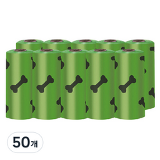 딩동펫 반려동물 파우 생분해 배변봉투, 혼합색상, 15개입, 50개