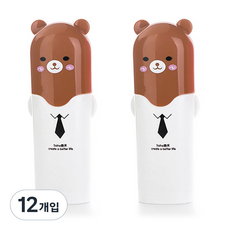 DM 我愛我家 可愛動物旅行牙刷盒 棕色, 12個