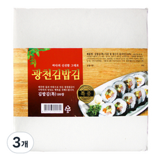 광천원김 김밥김 특 100p, 200g, 3개