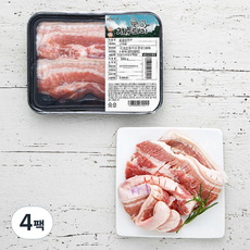 파머스팩 한돈 제주돼지 칼집 삼겹살 구이용 (냉장), 500g, 4팩
