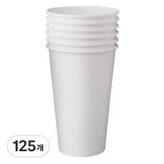 Bloom at home 咖啡廳素色紙杯 480ml, 1套, 125入