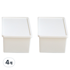 메가스토어 서랍 소품정리 수납보관함 오픈형, 화이트, 4개