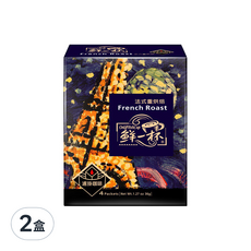 鮮一杯 法式重烘焙濾掛咖啡 4包 搖滾煙燻風味 沖泡方便 獨立包裝, 9g, 2盒