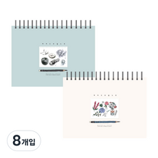 TOCTOC 我的繪圖筆記本 薄荷綠 + 象牙白 130g, 50張, 8入