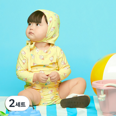 Baby Anang Baby's 奶油泳衣 M + 內褲泳池尿布 S（~9 公斤）套裝