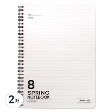 모닝글로리 PP 스프링 칠팔구노트 8mm 라인 16절/좌철, 랜덤발송, 2개