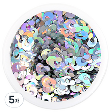 젤로젤로 레오파드 호피 네일 글리터, GL114 홀로그램, 5개