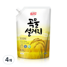 Trio 穀物洗碗 我們的玄米 廚房用清潔劑, 穀物, 1.2L, 4個
