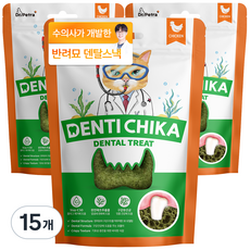닥터페트라 덴탈 트릿 고양이 간식, 15개, 70g, 닭고기맛