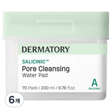 더마토리 살리시닉 포어 클렌징 워터 패드, 70매입, 6개