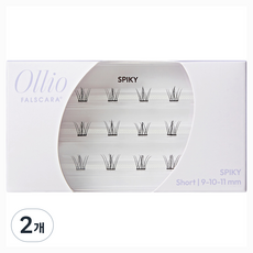 Ollio Fals-cara 束狀短款人造假睫毛, 2個, 黑色/無香