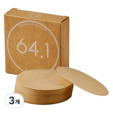 빈플러스 라운드 원형 커피 필터 브라운 마이더치 전용 64.1mm, 100개입, 3개
