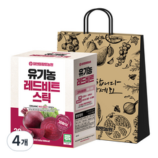 참앤들황토농원 유기농레드비트스틱 + 쇼핑백, 360g, 4개