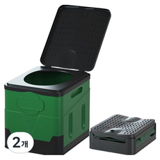 Pocket Master 車用折疊式便攜式移動馬桶, 綠色, 2個