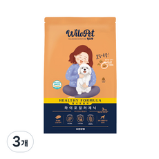 윌로펫 전연령용 강아지 헬시포뮬러 기능성 하이포알러제닉 소프트사료, 3개, 3kg