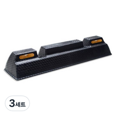 신도 셋트앙카 PP 주차블럭 + 부자재 세트, 블랙, 3세트