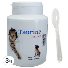 수제명가 반려동물 웰펫 타우린 아미노 플러스 영양제, 활력, 100g, 3개