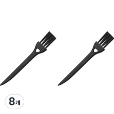 圓拳 刮鬍刀 縫隙灰塵 迷你清潔刷 刷子 黑色, 1入, 8個