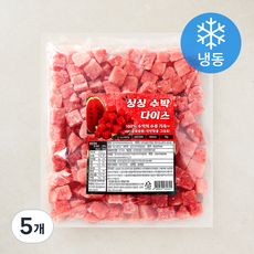 지엔씨푸드 싱싱 수박다이스 (냉동), 5개, 1kg