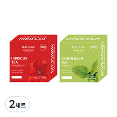 다하다 히비스커스 티백 1.8g x 100p + 레몬밤 티백 1.2g x 100p 세트, 2세트