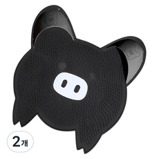 타미나요 깔끔한 피그 풋브러쉬 매트 블랙, 500g, 2개, 1개입