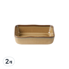 CASA MUUTTI Sena 深長方形盤 10cm, 棕色, 2個