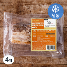 플레잇 캠핑고기 참숯초벌 돼지 삼겹살 (냉동), 400g, 4개