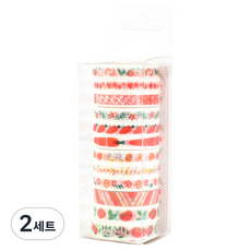 베네블 DIY 데코 다꾸 꾸미기 마스킹테이프 12종 세트, 선샤인 오렌지, 2세트