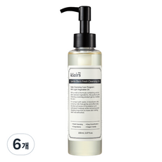 klairs 黑炭清爽溫和卸妝油, 150ml, 6個