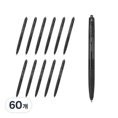 PILOT 百樂 Super Grip G 按壓式油性原子筆 1.0mm BPGG-8R-M, 黑色, 60個