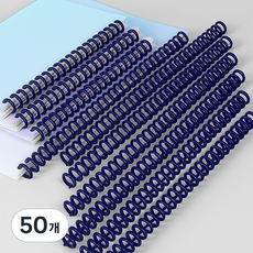 다다 바인더 셀프 제본 라운드 루즈링 30공 10개입, 네이비, 5개, 12mm